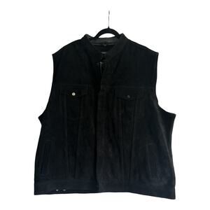 Crank & Stroker Billy Club Sueded Leather Vest, size 4XL